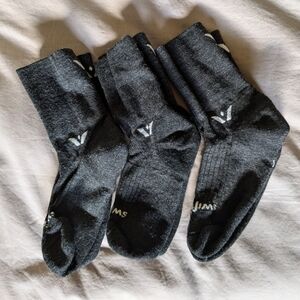 Swiftwick Pursuit Socks, Small, Charcoal, 3-Pack